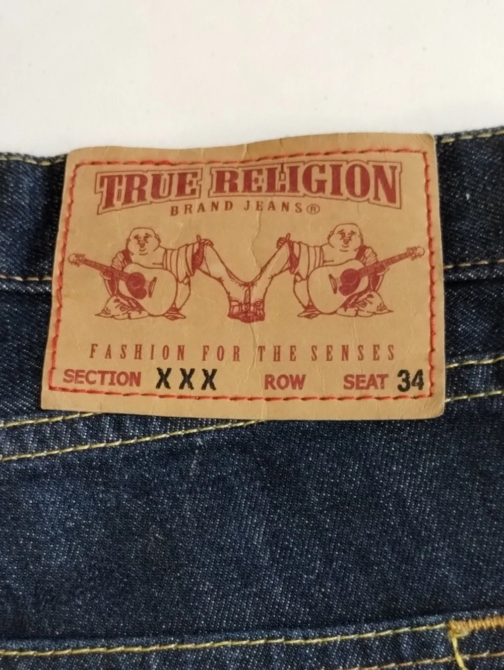 True Religion Texas Jack Dark Blue Straight Jeans Size 38 (Read Description)